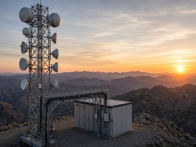 Microwave radio tower site
